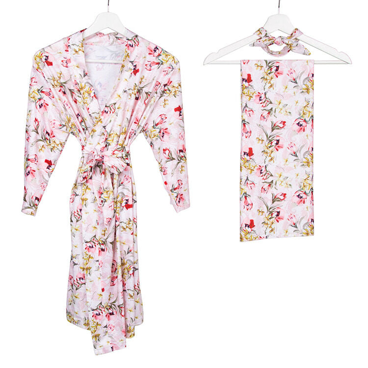 Mommy and Me Robe and Swaddle Set