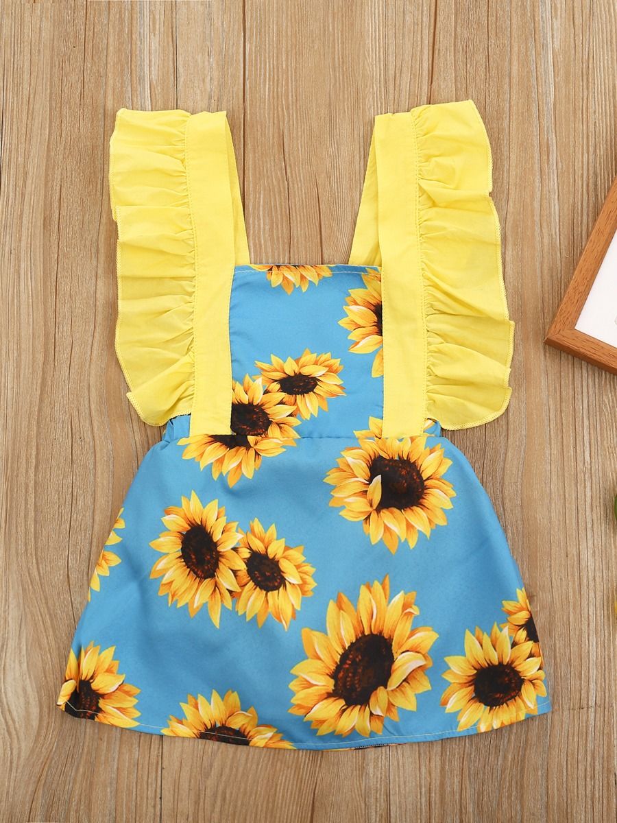 Sunflower Ruffle Dress